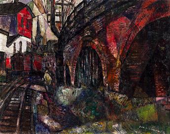 EDWARD L. LOPER, SR. (1916 - 2011) Railroad Aqueduct, Wilmington.                                                                                